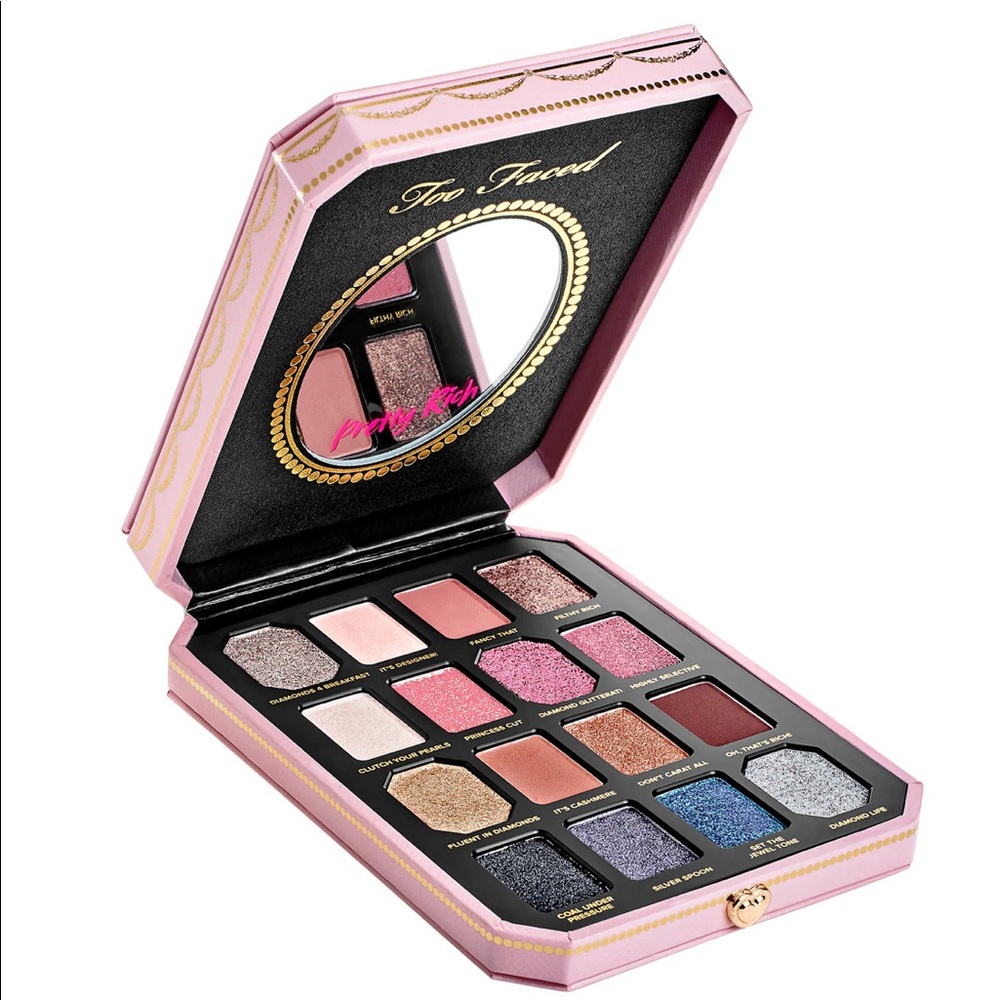 NWT Too Faced “Pretty Rich” Diamond Light Eye Shadow Palette